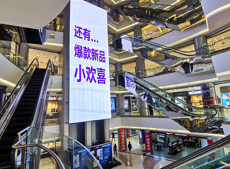 福建红星美凯龙旅行电梯LED透明屏项目